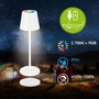 Stolní lampy dekorační - BRILO 7517016 Cilano RGBW stolní bezdrátová lampa IP44, stmívatelná, vč. nabíjecí základny, bílá - BRILO - foto 2