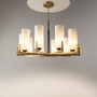 Dekorativní - M MOD089PL-10BS Lustr Fortano 10xE27 400W bílá/mosaz kov/sklo - MAYTONI - foto 2