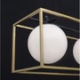 Podélná - NV 9206402 Závěsné svítidlo JULIET mosaz a černý kov bílé opálové sklo E14 3x12W IP20 bez žárovky - NOVA LUCE - foto 2