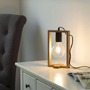 Stolní lampy dekorační - LD 15655-18 FRANKY LED stolní lampa, černá, dřevěný rám, šňůrový vypínač, kov - LEUCHTEN DIREKT / JUST LIGHT - foto 2