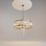 Dekorativní - M MOD174PL-06G Závěsné svítidlo Frame E14 6x60W zlatá kov křišťálový design - MAYTONI - foto 2