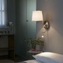 Dekorativní - FARO 29331 BERNI nástěnná lampa, nikl, se čtecí lampičkou - FARO - foto 2