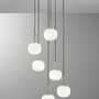 Vícečetná - FAN I-ERIS-S6 Závěsné svítidlo Eris bílá + hnědá, 6 x E14, 51 x 200 cm - FANEUROPE - foto 2