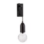 Dekorativní - NV 9536416 Nástěnné svítidlo VEDA černý kov a čiré sklo G9 1x6W 230V IP20 bez žárovky - NOVA LUCE - foto 2