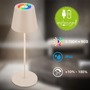Stolní lampy dekorační - BRILO 7510011 Calida 3 v 1 RGBW stolní lampička bezdrátová IP44, stmívatelné, dotykový vypínač, béžová - BRILO - foto 2