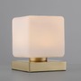 Stolní lampy dekorační - PN 4036-60 DADOA LED stolní lampa mosaz, tvar kostky, dotykový stmívač, nadčasový design 3000K - PAUL NEUHAUS - foto 2
