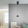 Koule - LD 15260-18 BALLINI LED závěsné svítidlo černé 1 ramenné nastavitelná výška do jídelny 3000K - JUST LIGHT - foto 2