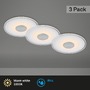 Kruhová - BRI 7043-039 LED vestavné svítidlo, pr.12 cm, 3x LED, 6 W, 650 lm, hliník - BRILONER - foto 2
