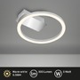 Kruhová - BRILO 3778014 LED stropní svítidlo, 21 cm, 5W, 500lm, matný chrom - BRILO - foto 2