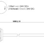 Příslušenství - IMPR 940039 Deko-Light Weipu HQ 12/24/48V přívodní kabel 2-pólový kabelový systém5000 mm - foto 2