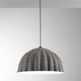 Dekorativní - FAN I-MIDI-S1-GR Závěsné svítidlo Midi filc šedý/bílý, kabel 2 m, stínidlo 53 cm, 1 x E27 - FANEUROPE - foto 2