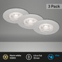 Kruhová - BRI 7046034 3ks sada LED vestavné svítidlo, pr. 9 cm, 5 W, matný chrom (starý kód: BRI 7046-034) - BRILONER - foto 2