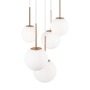 Vícečetná - M MOD321PL-05G Závěsné svítidlo Basic form E14 5x40W bílá/zlatá kov/sklo - MAYTONI - foto 2