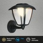 Nástěnná - BRI 3929015 LED nabíjecí nástěnné svítidlo, venkovní, retro, dotykový vypínač, vyměnitelné baterie, vč. USB-C kabelu, stmívatelné, IP44, černá - BRILONER - foto 2