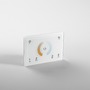 Ovladače - FAN RF-DMXPAD-2CH Nástěnný ovladač RF 2,4 GHz CCT bílá, 4 zóny 2 kanály, 230 V, připojitelný DMX512, 12 x 8 x 3,7 cm - FANEUROPE - foto 2