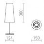 Stolní lampy dekorační - RED R14051 NYC/CONNY 15/30 stolní Monaco holubí šeď/stříbrné PVC/chrom 230V E27 7W - RED - DESIGN RENDL - foto 2