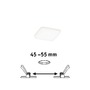 Koupelnová - P 92396 LED vestavné svítidlo Veluna VariFit IP44 hranaté 75x75mm 4,5W 4.000K satén - PAULMANN - foto 2