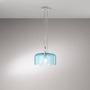 Kruhová - FAN I-GIBUS-S30 BLU Závěsné svítidlo Gibus, tyrkysové, 1 x E27, 30 x 30 x 150 cm - FANEUROPE - foto 2
