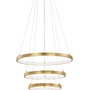 Kruhová - NV 9501430 Závěsné svítidlo LEON plátkovaný zlatý hliník a akryl nastavitelné LED 83W 230V 3000K IP20 stmívatelné - NOVA LUCE - foto 2