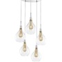 Vícečetná - NV 1500202805 Závěsné svítidlo FILO chromovaný hliník čiré sklo a zlatý rám G9 5x5W bez žárovky - NOVA LUCE - foto 2
