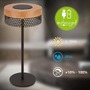 Stolní lampy dekorační - BRILO 7576014 Booha stolní lampa - 2,5W, 300lm, bezdrátová, IP44, LED, stmívatelná, teplá bílá, černá/dřevo - BRILO - foto 2