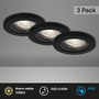 Kruhová - BRI 7181-035 3ks sada LED vestavné svítidlo, pr. 8,5 cm, 5 W, 400 lm, černá - BRILONER - foto 2