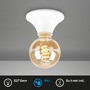 Dekorativní - BRILO 2114016 Stropní svítidlo 6 cm 1x E27 max. 10 W bílé - BRILO - foto 2