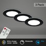 Kruhová - BRI 7034-035 CCT LED vestavná svítidla sada, pr.9,2 cm, 3x LED, 4,8 W, 450 lm, černá - BRILONER - foto 2