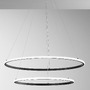 Kruhová - FAN LED-AXIS-S8060-NER Závěsné LED svítidlo Axis černá, 70 W, 6850 lm, CCT, 80/60 x 150 cm - FANEUROPE - foto 2