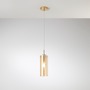 Subtilní - FAN I-MAGIC-S1-ORO Závěsné svítidlo Magic, zlatá/jantar, 1 x E27, 10 x 150 cm - FANEUROPE - foto 2