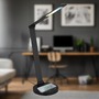 Stolní lampy pracovní - BRILO 7543015 Cuma LED lampa na psací stůl, bezdrátové nabíjení telefonu, stmívatelná, černá - BRILO - foto 2