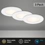 Kruhová - BRI 7053-036 3ks sada LED vestavné svítidlo, pr. 11,5 cm, 6 W, bílé - BRILONER - foto 2
