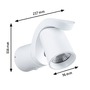 Nástěnná - P 94832 LED venkovní nástěnné svítidlo Cuff pohybové čidlo IP44 76x217mm 3000K 10W 230V 70° bílá hliník - PAULMANN - foto 2
