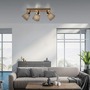 Bodová - LD 11582-79 GREEN MICH LED stropní svítidlo přírodní dřevo 3 ramenné látkové stínidlo nastavitelné a otočné - LEUCHTEN DIREKT / JUST LIGHT - foto 2