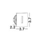 Zapuštěná - NV 9045418 Venkovní zapuštěné svítidlo do zdi PASSAGGIO černý hliník LED 1W 3000K 3V IP54 délka kabelu 1.80m použijte driver 9020170 - NOVA LUCE - foto 2
