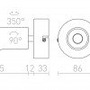 Bodová - RED R12501 BOGARD I nástěnná matná černá 230V LED 5W 40° 3000K - RED - DESIGN RENDL - foto 2
