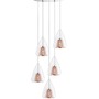 Vícečetná - NV 1600200507 Závěsné svítidlo HUGO chromovaný hliník čiré sklo a růžový zlatý rám G9 5x5W IP20 bez žárovky - NOVA LUCE - foto 2