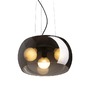 Dekorativní - RED R14136 AMANDA závěsná matná černá kouřové sklo 230V E27 3x15W - RED - DESIGN RENDL - foto 2