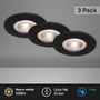 Kruhová - BRI 7046-035 3ks sada LED vestavné svítidlo, pr. 9 cm, 5 W, černá - BRILONER - foto 2