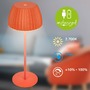 Stolní lampy dekorační - BRILO 7553012 Nabíjecí stolní lampa Riffle - 36,5 cm, 2W, 200lm, IP44, bezdrátová, LED, stmívatelná, dotykový vypínač, oranžová - BRILO - foto 2