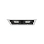 Hranatá - AZZ AZ2877 Stropní zápustné bodové svítidlo Azzardo Nova 2 white/black AZ2877 GU10+ADAP111/ES111 2x40/2x50W IP20 34,5cm bílo-černé - AZZARDO - foto 2