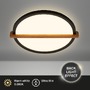 Kruhová - BRI 3844015 Remsa LED stropní svítidlo, dekor dřeva, přímé a nepřímé osvětlení, oválné 31,5x29 cm, černá/dřevo - BRILONER - foto 2