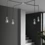 Dekorativní - FAN I-GROOVE-S4 CR Závěsné svítidlo Groove, chromové, 4 x E27, délka 250 cm - FANEUROPE - foto 2