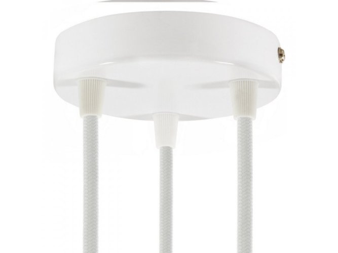 Baldachýny, montury - Válcový kovový stropní baldachýn - 3 otvory - foto 1