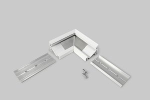 Úchyty, spojky, závěsný materiál - Rohová spojka profilu CORNER14 bílá, A4990001