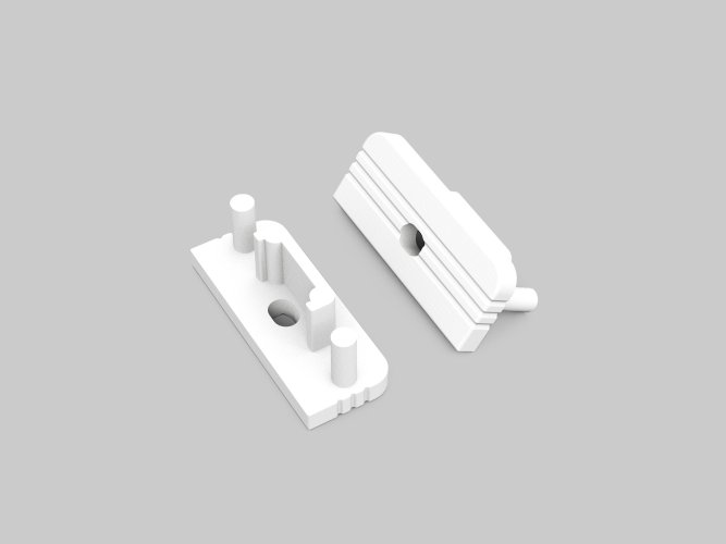 Difuzory a koncovky - SURFACE10 koncovka bílá s otvorem, 77980001 - foto 1