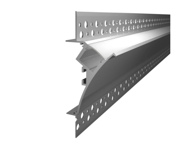 Soklové (obvodové, dekorační) - Hliníkový LED profil na stěnu RECESSED 15, zapuštěný, stříbrný - foto 1