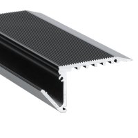 Schodišťové profily - LED schodišťový profil UP-BOLD12, černý, K