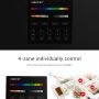 2,4Ghz Ovladače na stěnu - 4 zónový nástěnný ovladač RGB+CCT, B4, Mi-Light - foto 12