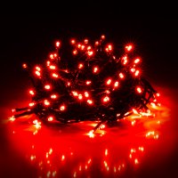 Vánoční řetězy, závěsy a stromky -  Vánoční dekorace RXL 307 řetěz 150LED 15+5m RED    RETLUX